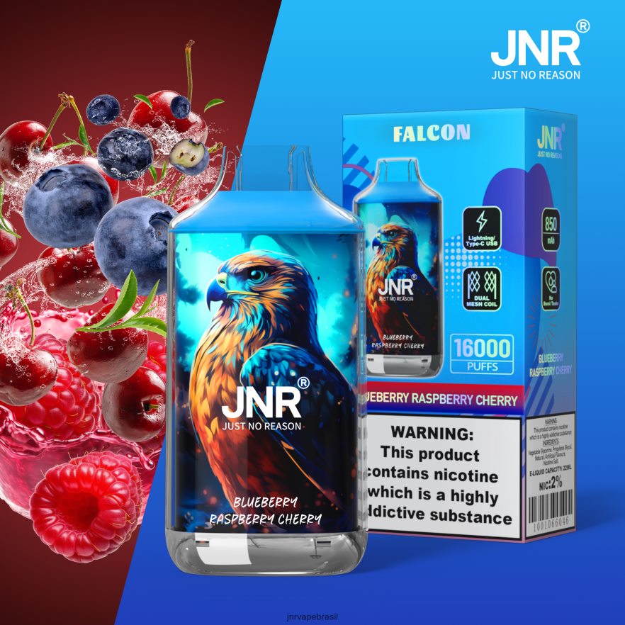 JNR VAPE NICOTINE CONTENT | falcão jnr cereja de framboesa de mirtilo sem frutas 6F8NL8216