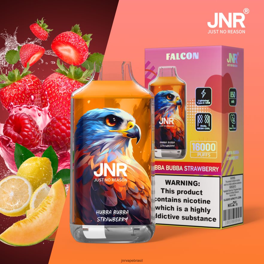 JNR VAPE SHOP | falcão jnr hubba bubba morango 6F8NL8201