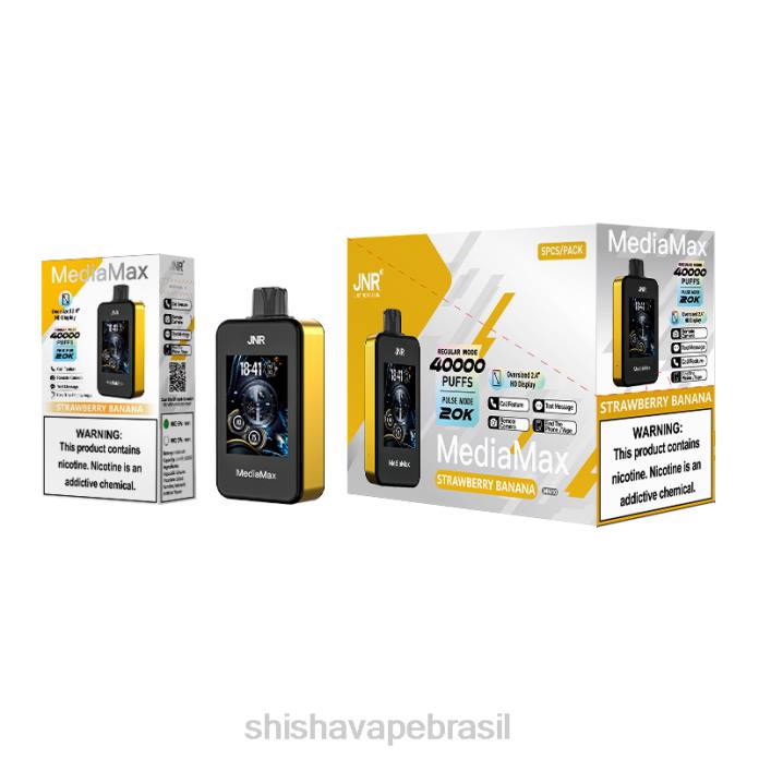 JNR MediaMax 40k sopro banana morango 00Z416 | JNR VAPE PODS