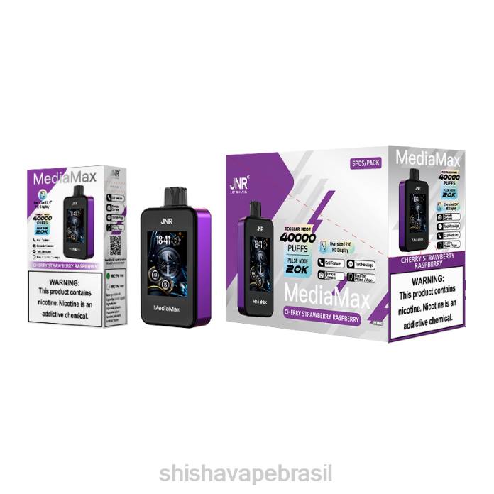 JNR MediaMax 40k sopro cereja morango framboesa 00Z414 | JNR VAPE BRASÍLIA