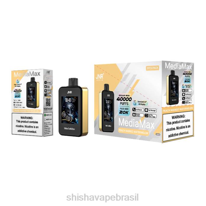 JNR MediaMax 40k sopro melancia manga pêssego 00Z415 | JNR VAPE FLAVOURS